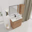 Meuble-lavabo autoportant avec lavabo et porte à fermeture en douceur et armoire latérale-1238025666