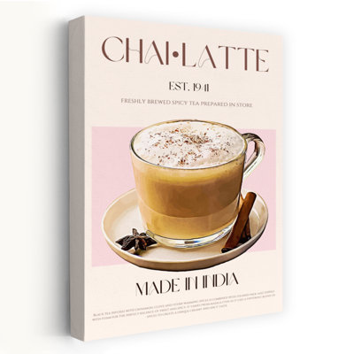 Warm Spiced Chai Latte by Nazma Khokhar - Wrapped Canvas Print