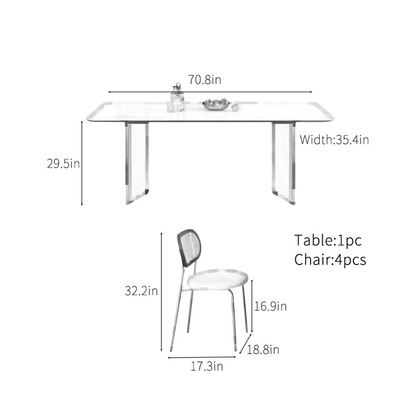 Garces, 29.5"H x 70.8"L x 35.4"W