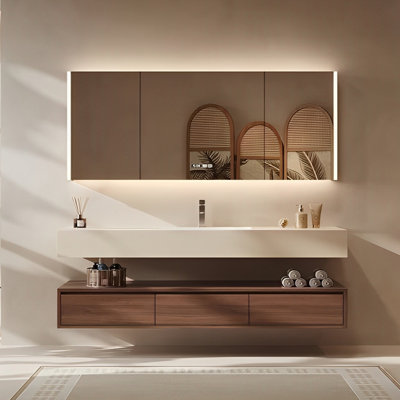 Armoire de salle de bain de style rétro.