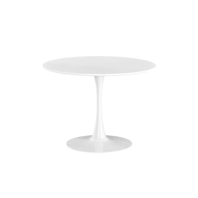 Table de salle à manger de 40 po de diamètre, Blanc / Blanc
