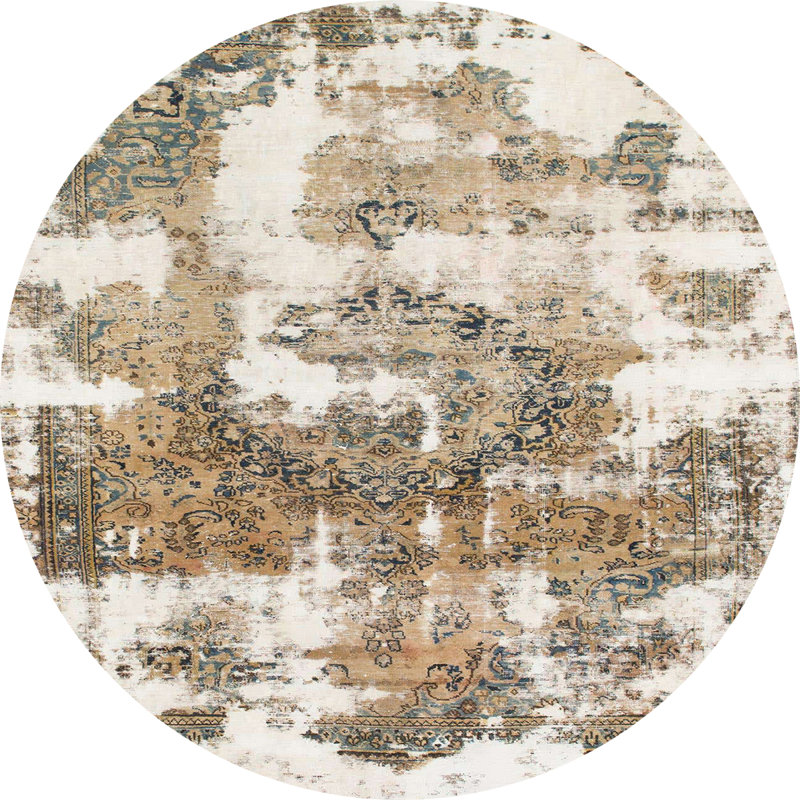 Tapis abstrait moderne 910, Rond 7 pi