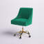 Chaise de travail Westlyn avec velours et double roue-265780396-139358243