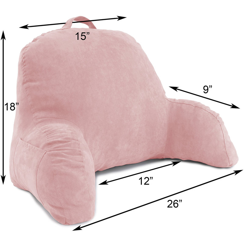 Microsuede Throw Pillow, Pink, Polyester/Polyfill, 18" x 26"