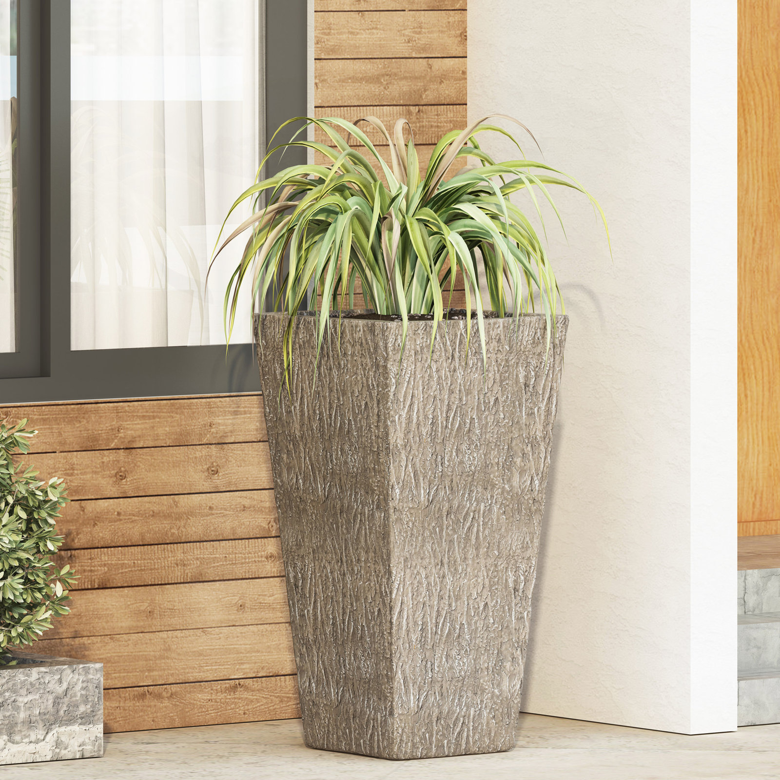 Ida Concrete Pot Planter, 31" H x 16.25" W x 16.25" D