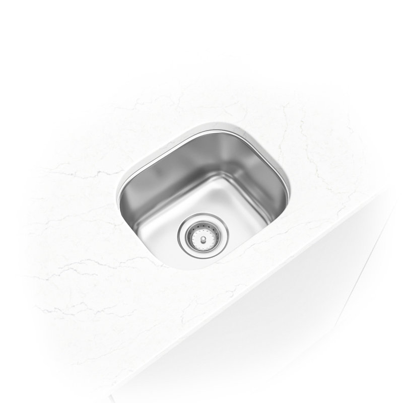 SleekSteel 18 in. x 16 in. 18 Gauge Stainless Steel Undermount Single Bowl Kitchen Sink