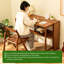 Bureau pliant en bambou avec tablette de rangement, table d'étude pliable pour petits espaces, bureau à domicile, chambre de dortoir, bureau d'ordinateur multifonctionnel, brun