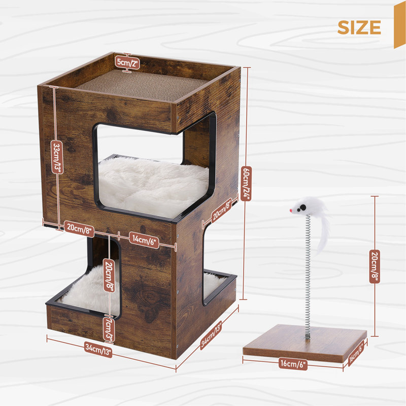 Mobilier d'intérieur multi-niveaux pour chat moderne