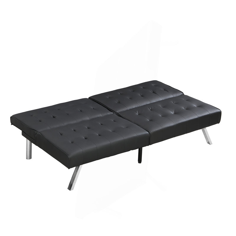Structure en bois, pieds en acier inoxydable, futon, canapé