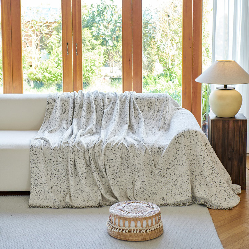 Housse de canapé Housse de canapé en chenille Housse de canapé chic et moelleuse, H 118 po x l 71 po, Gris