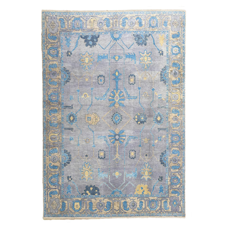Tapis Oushak tissé à la main Pepuza