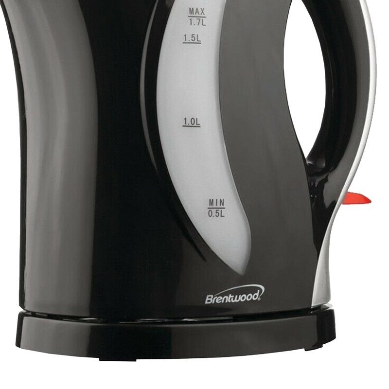 Brentwood 1.7 Quarts Plastic Electric Tea Kettle, Black