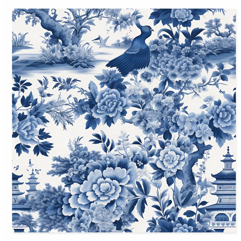 Motif de botanique asiatique de style chinois II, reproduction d'art asiatique sans cadre