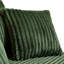 Fauteuil d'appoint pivotant surdimensionné avec revêtement moelleux et coussins décoratifs assortis - vert