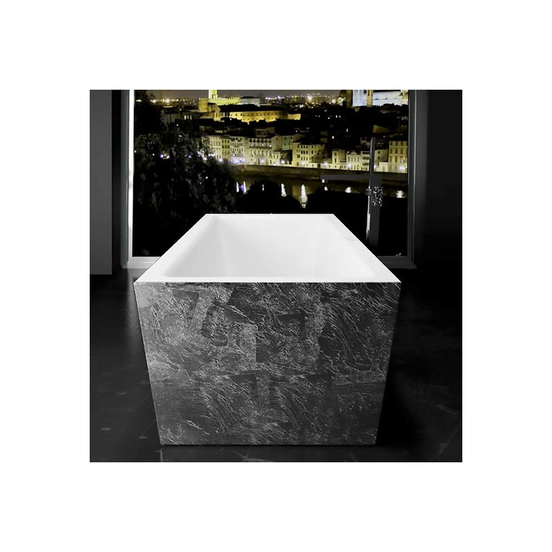 70.09'' L Soaking Bathtub, Silver Leaf
