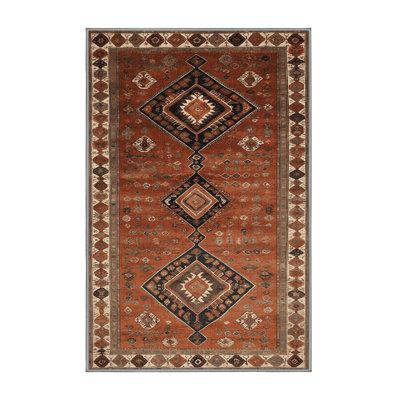 Tapis brun lavable à la machine