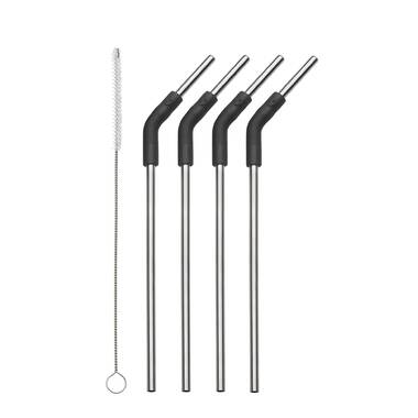 Stainless Steel Straw w/ Silicone Mouthpiece