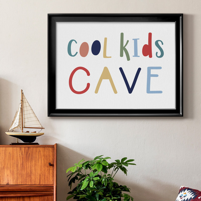 Toile encadrée de qualité supérieure Cool Kids Cave - prête à être accrochée, Noir, H 22,5 po x l 30,5 po x P 1 po