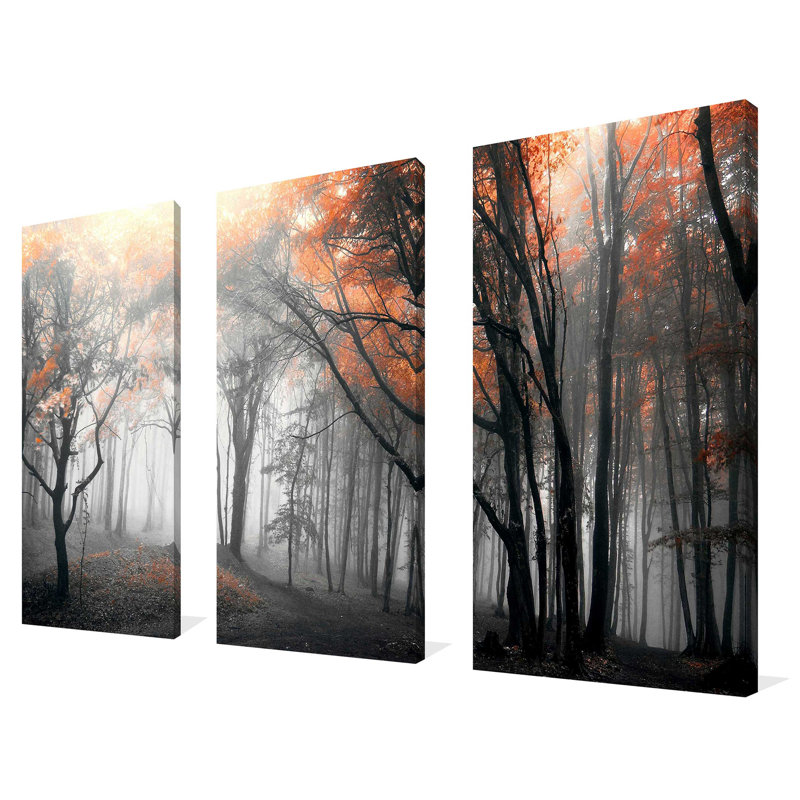 "Autumn Woods", ensemble de 3 impressions sur toile