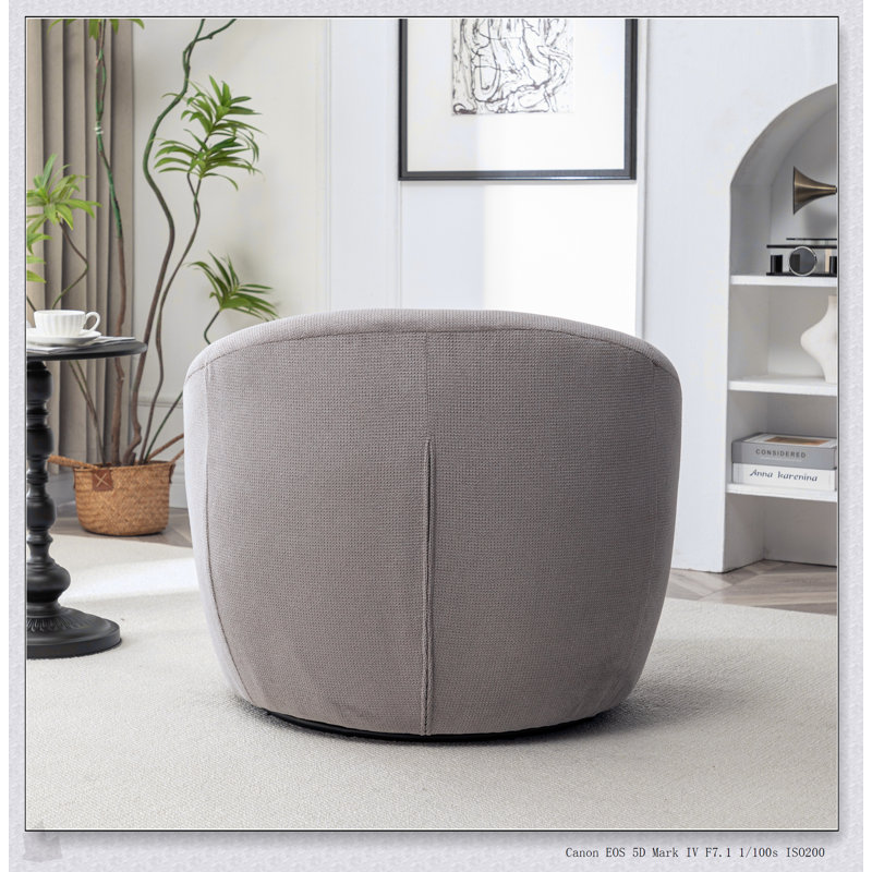 Fauteuil demi-tonneau Winnie, Tissu gris