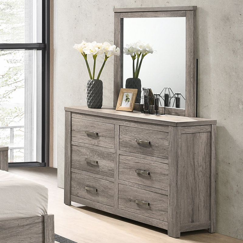 Teme 59.06'' W 6 - Drawer Dresser with Mirror