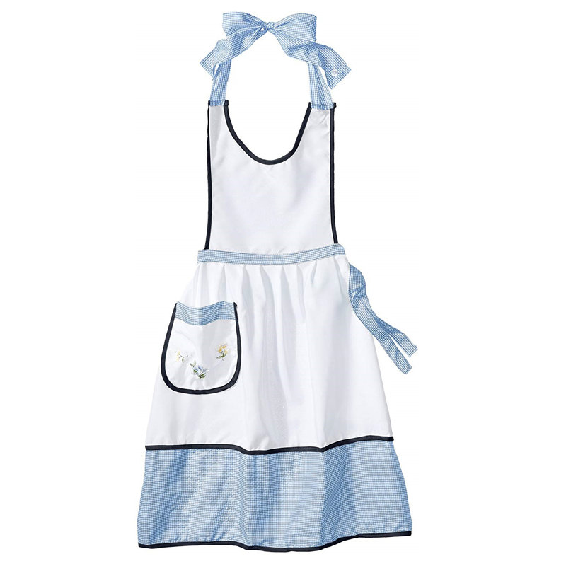 Cotton Bib Apron, Blue