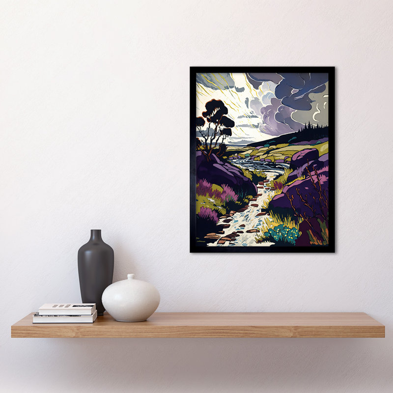 Gaillac Scottish Landscape With Stormy Clouds - Single Picture Frame Print