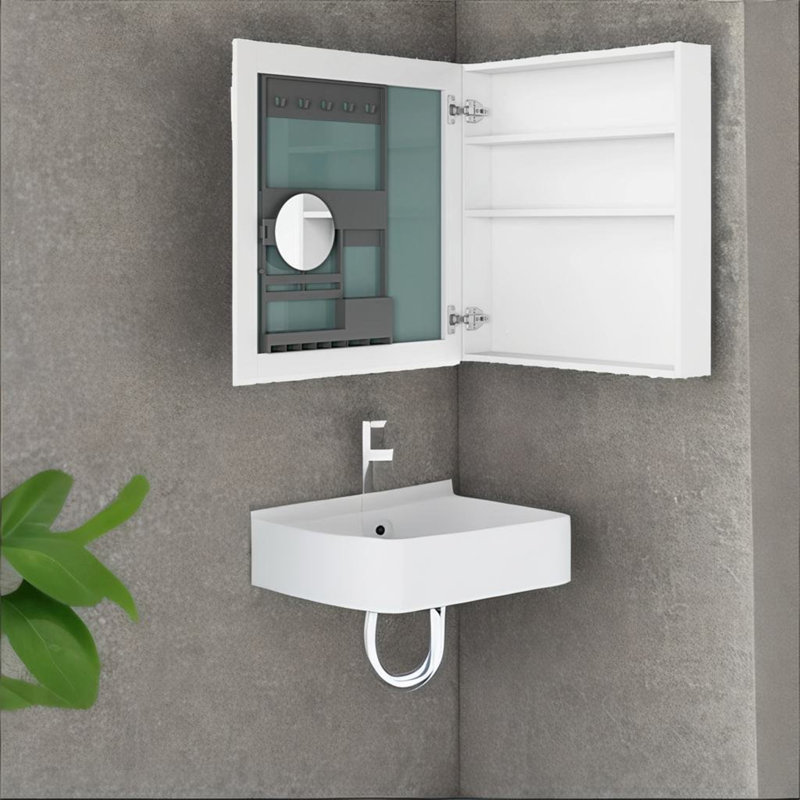 Armoire à pharmacie avec miroir l 26 po Corsiglia, H 26 po x l 15 po x P 3,81 po