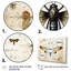 «Beige and Yellow Moth Blueprint - Insectes & Bugs», ensemble de 5 décorations murales-1116370119