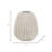 Vase Wood Grooved Carved Texture 8.5" White Decorative Accent for Home Office Bedroom Living Room
