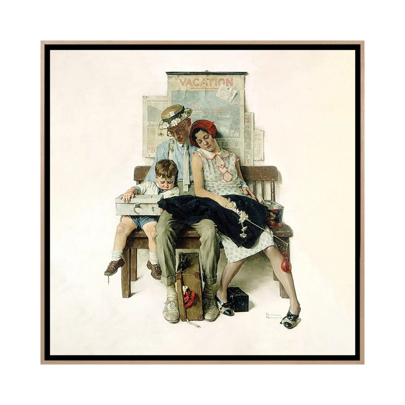 Family Home From Vacation by Norman Rockwell - Gallery-Wrapped Canvas Giclée on Canvas, Natural Wood
