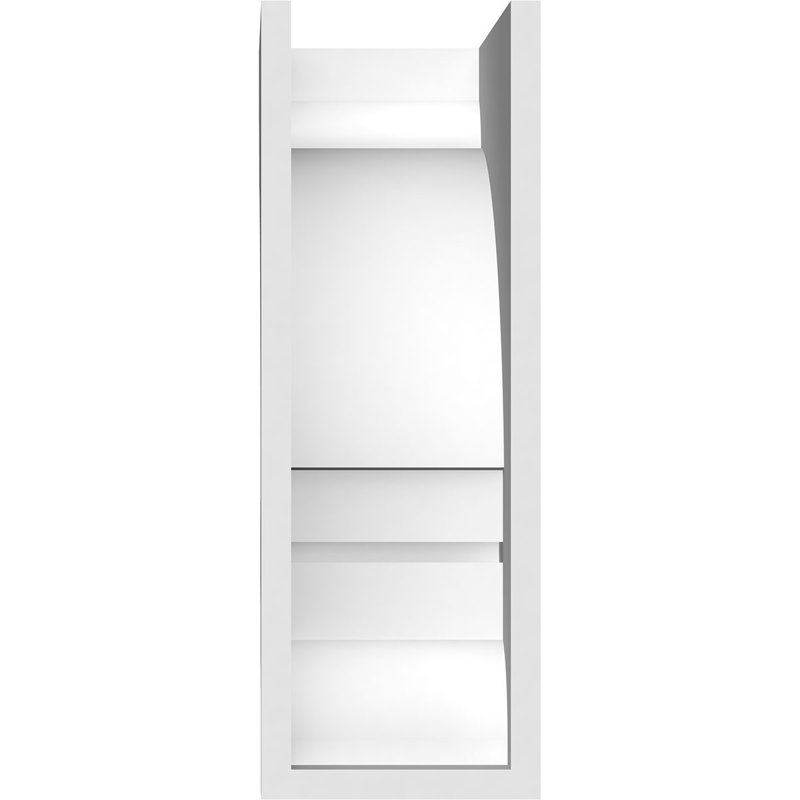 3"W x 6"D x 10"H Standard Diane Architectural Grade PVC Corbel, 10"H x 3"W x 6"D