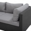 Garden Corner Sofa with Table 4 Seater SANO II Right Hand Modular PE Rattan Black