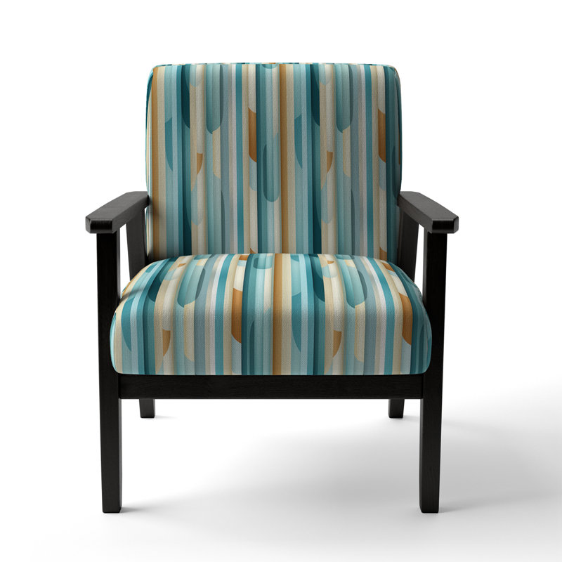 Fauteuil d'appoint rembourré à rayures Serene Green