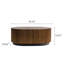 Modern Round Nesting Coffee Table Of 2 With Handmade Wave Stripe, Great For Living Room As Side Or Bedside Table, Strong Solid Wood + , Simple Installation Plan 2, Unique Stripe Edge, Versatile