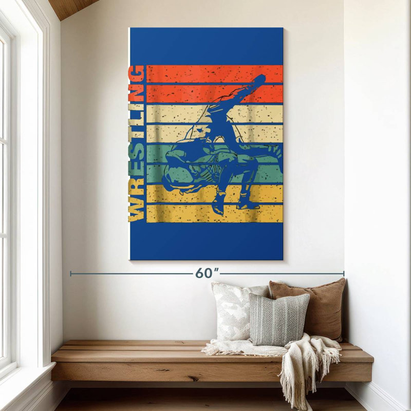 Sireci Retro Wrestling, 51" H x 34" W