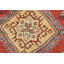 Tapis rouge / brun en laine noué à la main de conception unique 6 pi 1 po x 8 pi 10 po