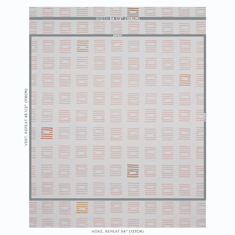 Schumacher x Caroline Z Hurley Tiasquam Wallpaper, Blush
