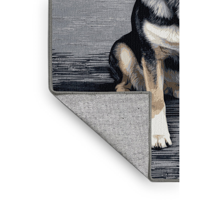  Tapis lavable pour chien norvégien Elkhound, Rectangle de 5 pi x 8 pi