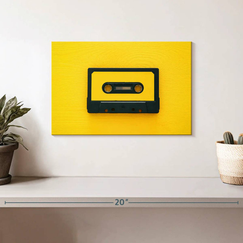Cassette jaune Abarca, H 8 po x l 12 po