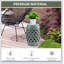 Tabouret de jardin en céramique durable avec motif en treillis tissé, finition émaillée pour une utilisation intérieure et extérieure, table de bout décorative solide et élégante