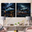 Avion militaire - Blue Thundering Skies - Ensemble de 2 carrés de collage militaire-1905985940-1905985946