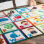 Tapis alphabet rouge/vert pour enfants Rebekah-36499104