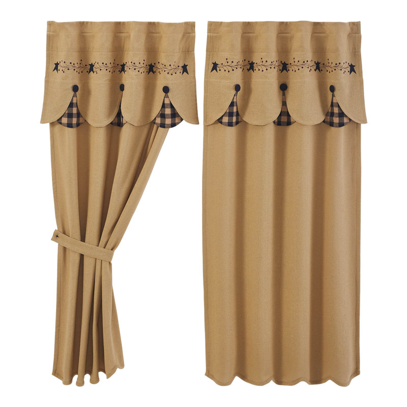 Cairra Cotton Blend Room Darkening Curtain Pair, 36" W x 63" L