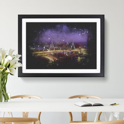 Massachusetts Boston Skyline - Picture Frame Graphic Art