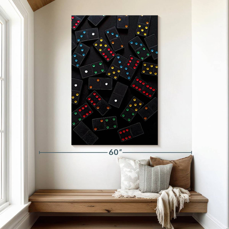 Senne Scattered Dominoes On Table, 51" H x 34" W