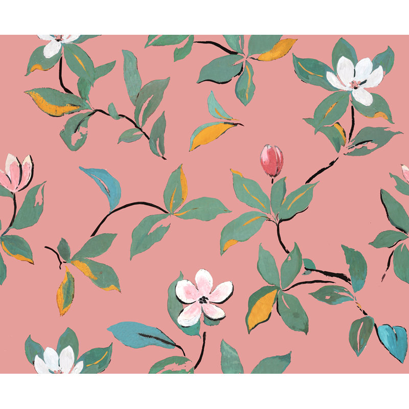 Paule Marrot Floral Wallpaper Double Roll, Pink