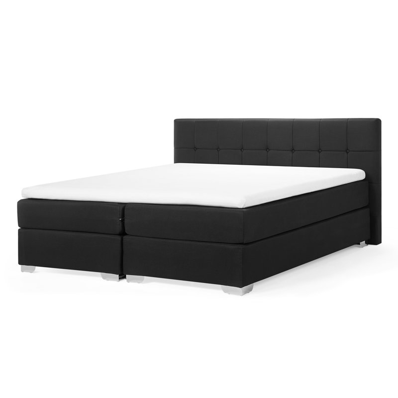 Celina Upholstered Bed, Black, 160 x 200cm
