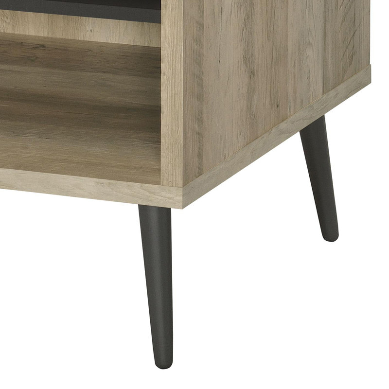 Table de bout carrée en bois d'ingénierie en pin antique