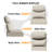 Adwin Beige Water-Resistant Outdoor Olefin Cushion, 6" Thick with Smiley Face Design (Cushions Only)-67573672-67573678